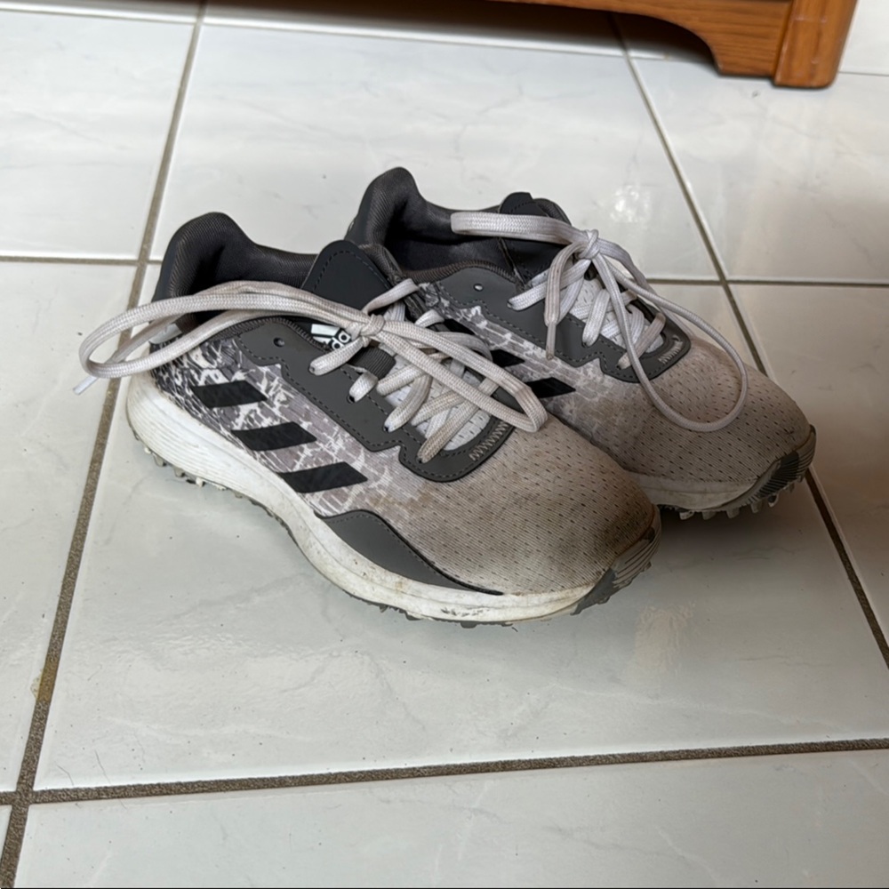 Adidas Gray and White Golf Cleats